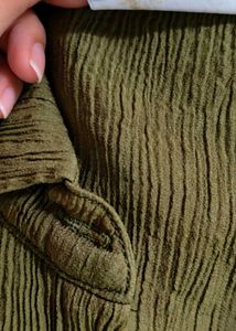 🫒 Olive Vintage Glam Shirt Dress