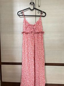 Floral Print Spaghetti Strap midi Dress