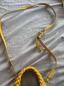 Chic Yellow Croc Embossed Handbag