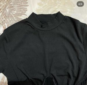 Sheer Panel Corset Crop Top