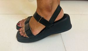 Black Flat Sandals
