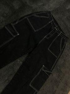 Black Cargo Jeans