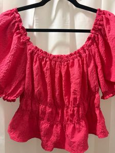 Chic Textured Puff Sleeve Top