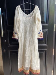 Applique embroidery with hand work kurta