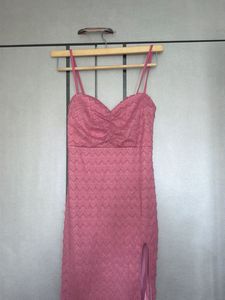 Pink Midi Slip Dress