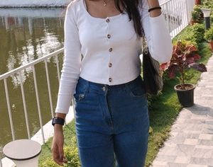 White Crop Top Winter Special