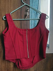 Stylish Red Corset Top