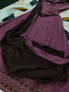 Elegant Handwork Anarkali Set with Dupatta