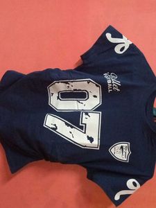 Women's Navy Blue Graphic T-Shirt