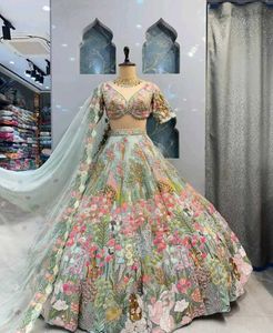 Exquisite Floral Embroidered Lehenga Choli