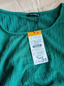 Emerald Green Casual Top Zudio XL size