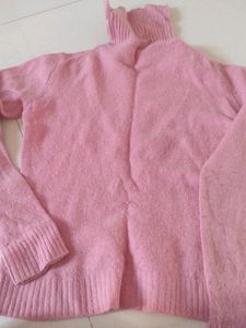 High Neck Pink Sweater