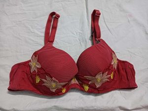 Red pedded 💛Embroidered Bra