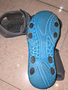 Boys Gray Blue Strap Sandals
