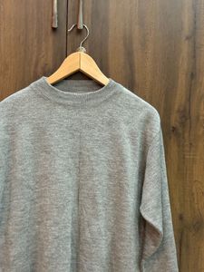 Grey Crew Neck Pullover Sweater
