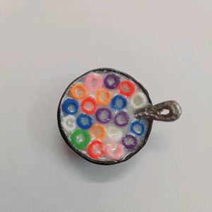 Colorful 🥣froot loop Cereal Bowl - Fridge Magnet