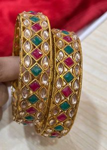Elegant Stone Bangles - Set of 2