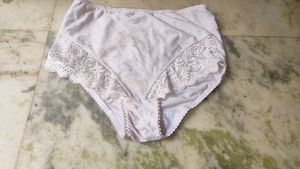 White Lace Trim Briefs