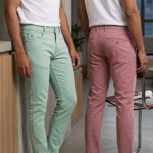 Combo of 2 Men's Pants - Mint Green & Dusty Pink