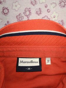Men's Red Graphic Polo T-Shirt