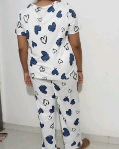 Cute Heart Print Pajama nightdress