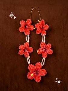 Red Hibiscus Floral garland 🌺🌺
