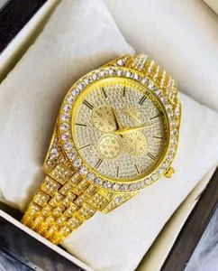 Iced Out Gold Chronograph Watch