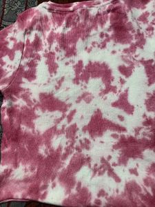 Pink Tie-Dye Cropped T-Shirt