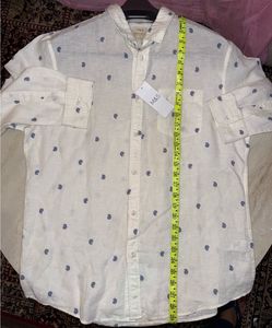 Men's Paisley Print Button-Down Shirt