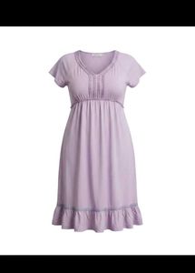 Purple V-Neck cute dress