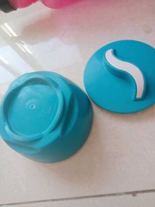Stylish Teal &amp; White Curling Stone Organizer