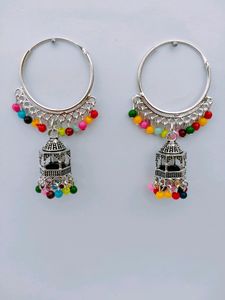Oxidized Multicolour Earrings For Girls/Women
