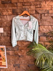 Elegant Satin Crop Top