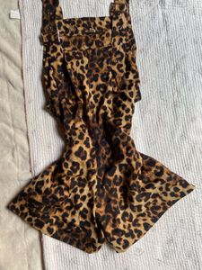 Leopard Print Halter Neck Jumpsuit