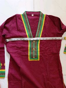 Maroon kurta set