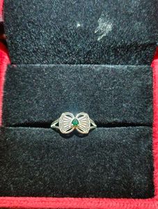 Green Stone Silver Ring