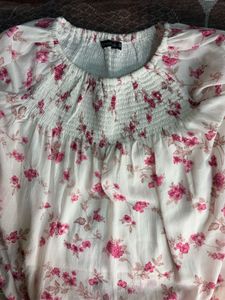 Boho Floral Off-Shoulder top