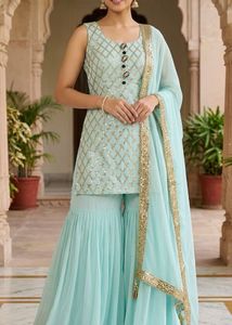 Beautiful Mint Green Kurta Set with Dupatta