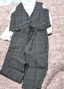 Boys Plaid Suit Set