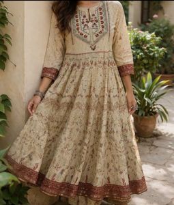 Elegant Printed Anarkali Kurta