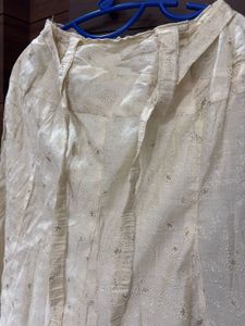 Elegant Cream Ethnic Skirt
