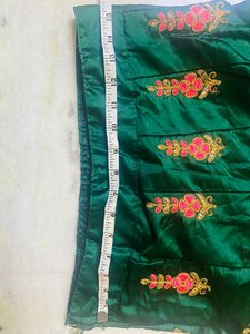 Emerald Green Embroidered Lehenga Choli Set