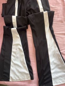 Chic Black &amp; White Cut-Out Jumpsuit