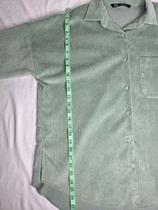 ZARA FINE-WALED CORDUROY OVERSIZED SHIRT