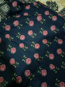 Blue Floral Print short kurti