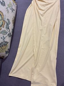 Pastel Yellow Ruched Bodycon Maxi Dress