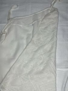 White Sheer Embroidered Camisole Top