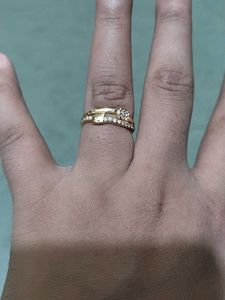 Chic Gold &amp; CZ Ring