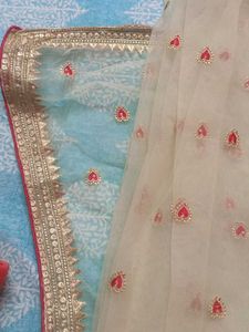 Red Embroidered Saree Blouse