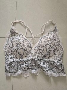 Lace Bralette with Strappy Back